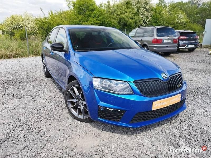 Niebieski Używany 2014 Skoda Octavia vRS Hatchback | 49 900 zł (Drogi) - Obraz 1/4
