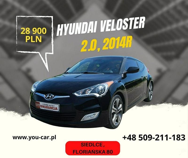 Czarny Używany 2014 Hyundai Veloster Hatchback | 29 000 zł - Obraz 1/4