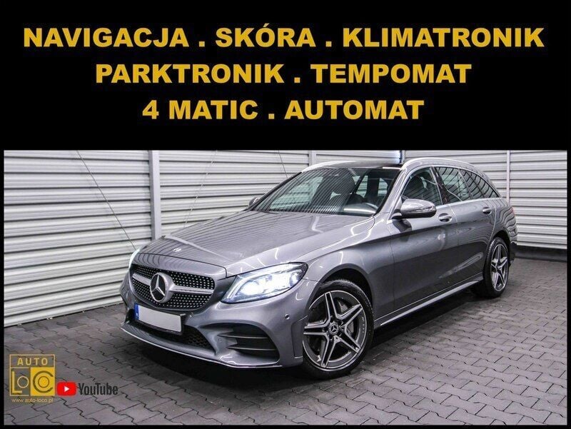 Szary (metalik) Używany 2020 Mercedes C300 Kombi | 89 888 zł - Obraz 1/4