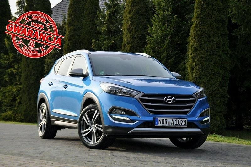 Niebieski Używany 2018 Hyundai Tucson SUV | 67 900 zł (Dobra cena) - Obraz 1/4