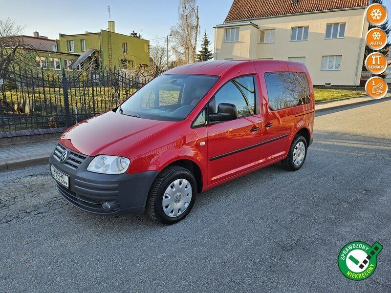 Czerwony Używany 2009 VW Caddy Minivan | 19 999 zł - Obraz 1/4