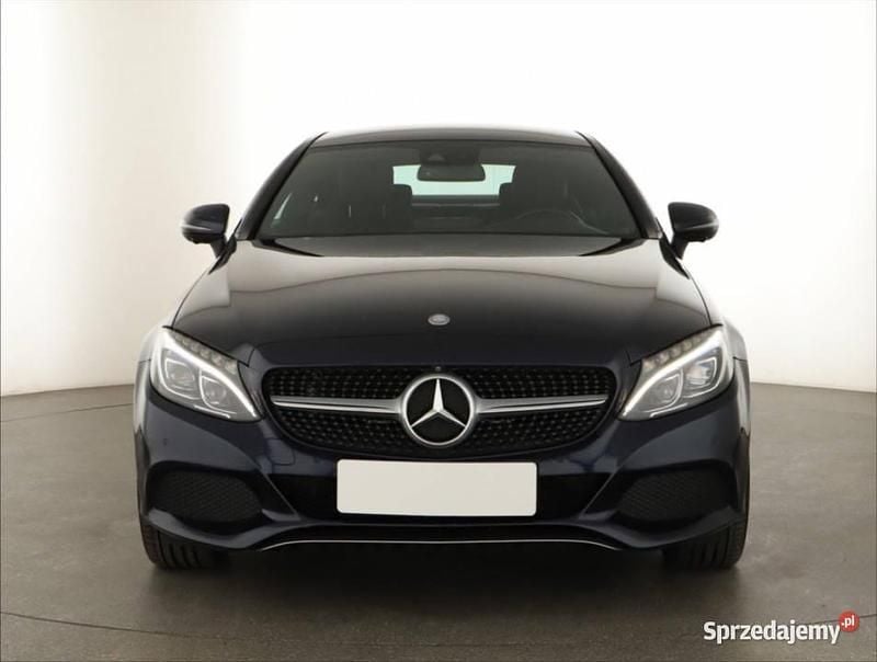 Niebieski Używany 2016 Mercedes C400 Coupe | 97 500 zł - Obraz 1/4