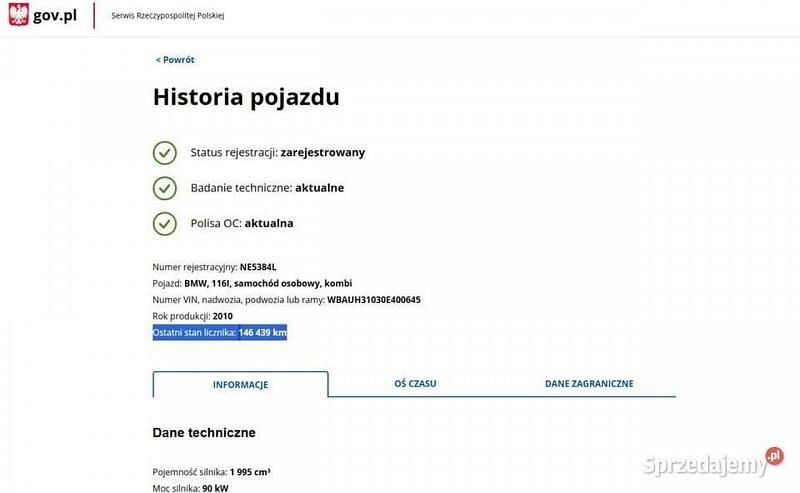 Inny Używany 2010 BMW 116 Hatchback | 23 900 zł (Drogi) - Obraz 1/4