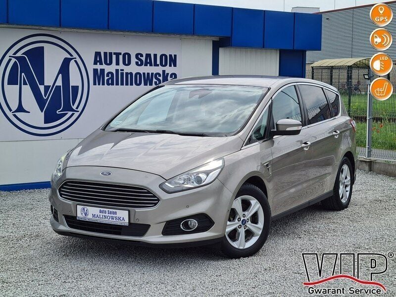 Beżowy Używany 2015 Ford S-MAX S Minivan | 44 900 zł (Uczciwa cena) - Obraz 1/4