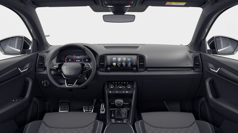 Szary steel niemetalizowany Nowe 2025 Skoda Karoq SportLine SUV | 160 700 zł (Uczciwa cena) - Obraz 1/1