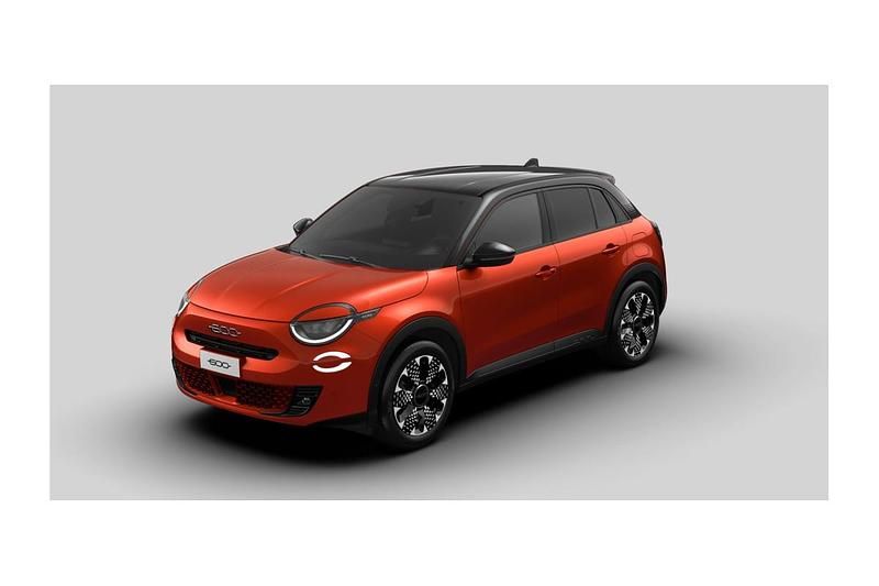 Lakier metalizowany pomarańczowy sole z dachem w kolorze czarny cinema Nowe 2025 Fiat 600 La Prima Hatchback | 107 508 zł - Obraz 1/3