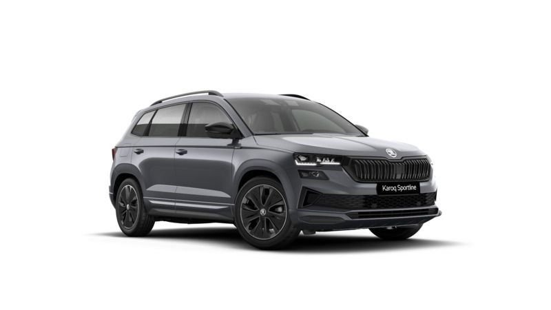 Szary graphite metalizowany Nowe 2025 Skoda Karoq SportLine SUV | 188 500 zł (Uczciwa cena) - Obraz 1/4