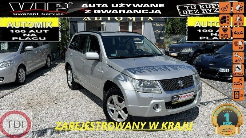 Srebrny Używany 2007 Suzuki Grand Vitara SUV | 22 700 zł (Drogi) - Obraz 1/2