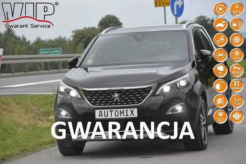Czarny (metalik) Używany 2018 Peugeot 3008 GT-line Sedan/Limuzyna | 69 300 zł (Uczciwa cena) - Obraz 1/4