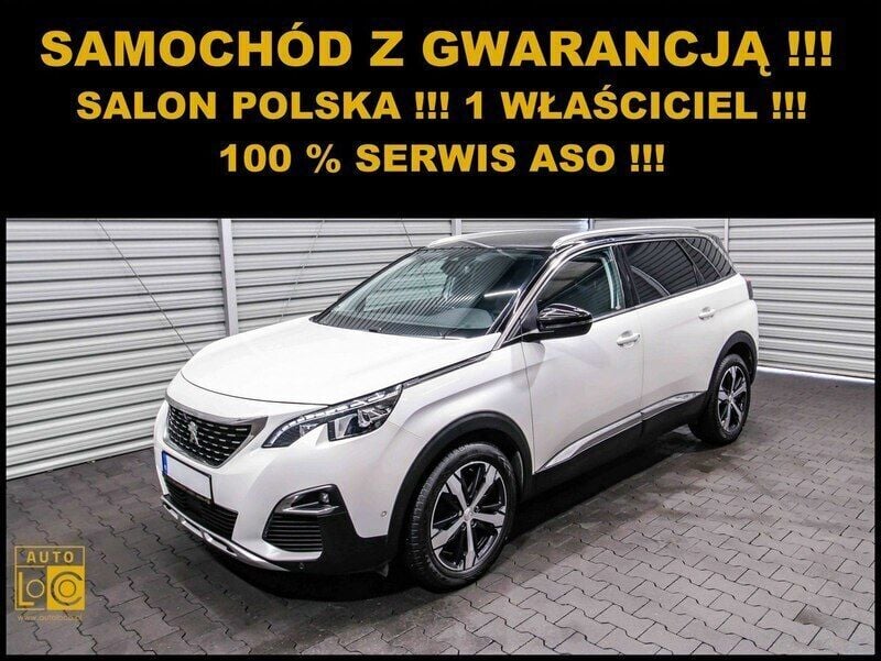Biały (metalik) Używany 2019 Peugeot 5008 Minivan | 86 888 zł (Uczciwa cena) - Obraz 1/4