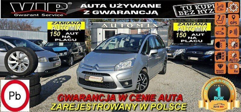 Srebrny Używany 2011 Citroën Grand C4 Picasso Minivan | 17 900 zł (Dobra cena) - Obraz 1/2