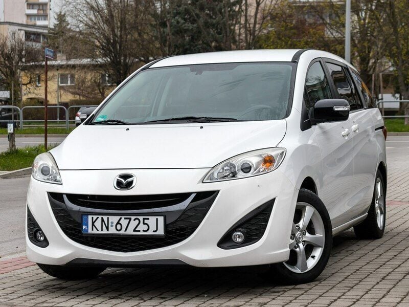 Niebieski Używany 2012 Mazda 5 Minivan | 24 900 zł (Uczciwa cena) - Obraz 1/4