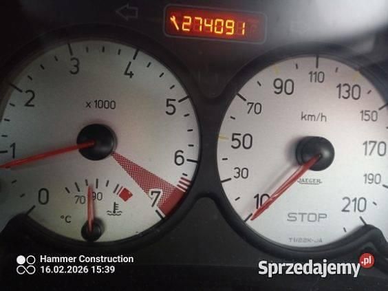 Używany Peugeot 206 CC 2003 Srebrny Kabriolet