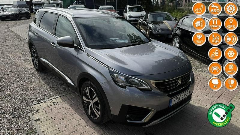 Szary (metalik) Używany 2017 Peugeot 5008 Minivan | 62 999 zł (Drogi) - Obraz 1/4