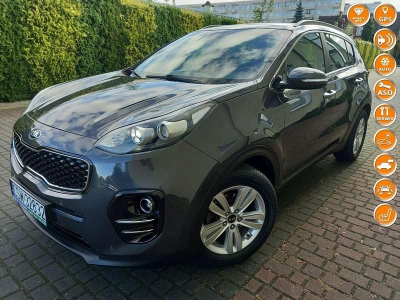 Szary Używany 2016 Kia Sportage SUV | 62 900 zł (Dość drogi) - Obraz 1/4