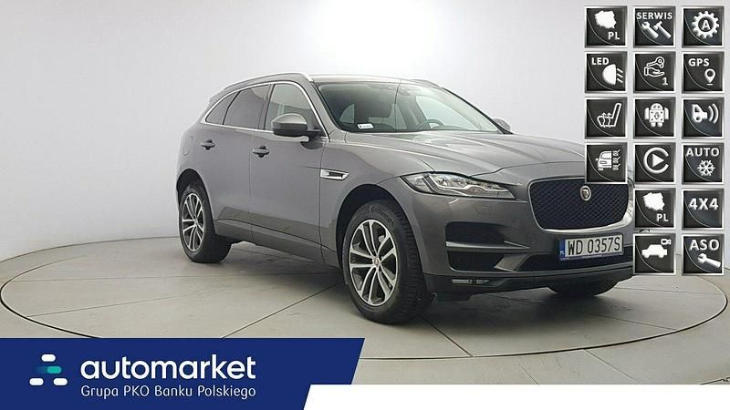 Szary Używany 2018 Jaguar F-Pace Portfolio SUV | 112 850 zł (Drogi) - Obraz 1/4
