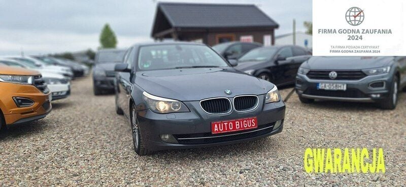 Szary (metalik) Używany 2008 BMW 520 Sedan/Limuzyna | 23 900 zł (Uczciwa cena) - Obraz 1/4