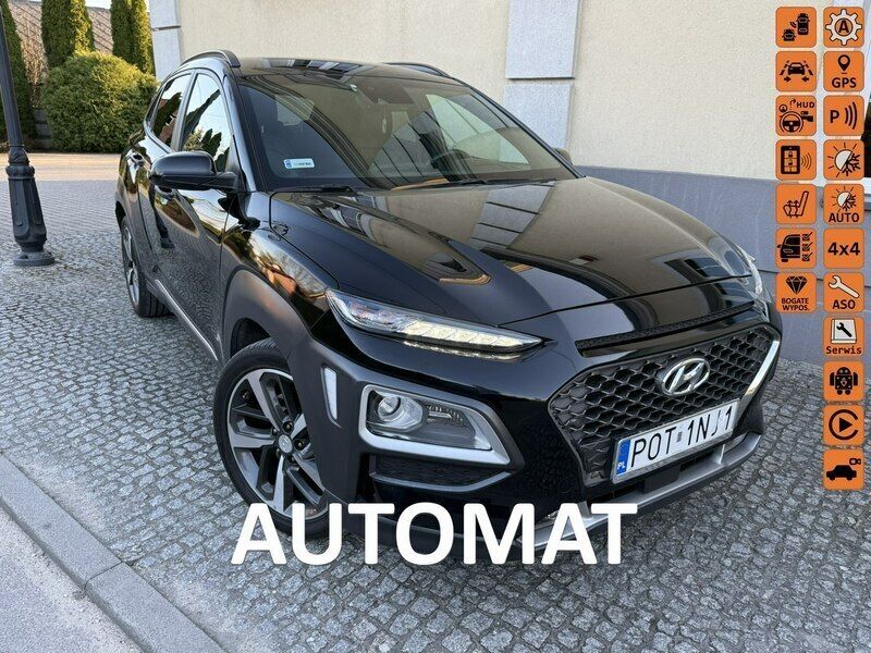 Czarny (metalik) Używany 2019 Hyundai Kona SUV | 59 900 zł (Dobra cena) - Obraz 1/4