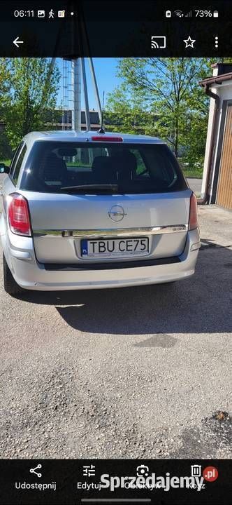 Srebrny Używany 2008 Opel Astra Kombi | 10 800 zł (Dość drogi) - Obraz 1/4