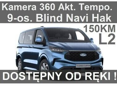 Niebieski Nowe 2025 Ford Transit Custom Trend Kombi | 190 360 zł - Obraz 1/3