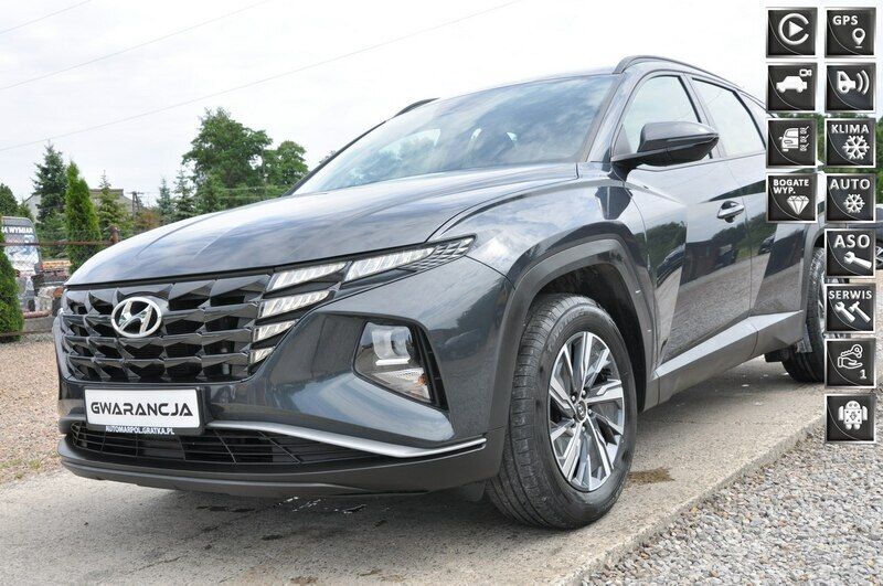Szary Używany 2022 Hyundai Tucson SUV | 89 800 zł (Uczciwa cena) - Obraz 1/4