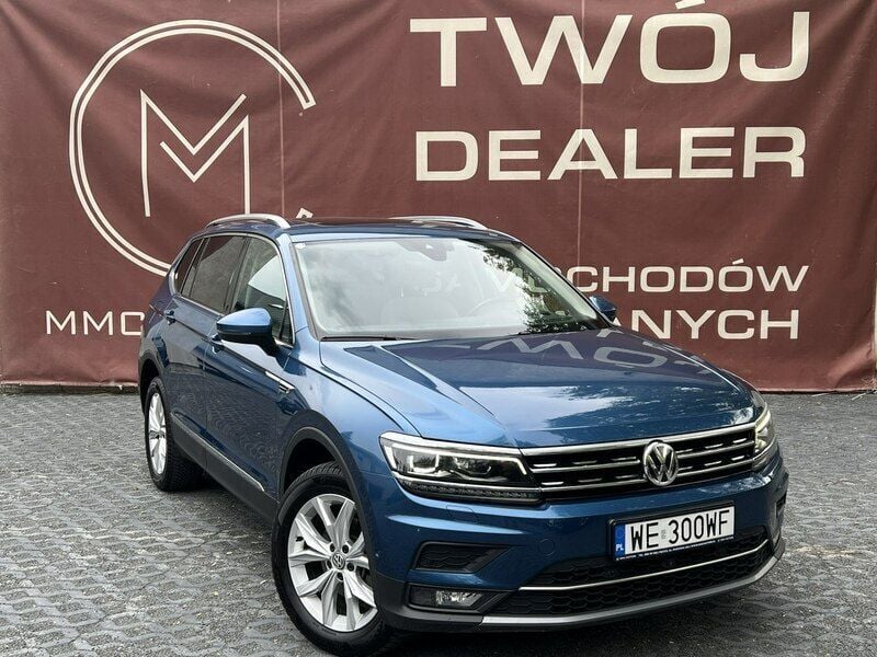 Niebieski (metalik) Używany 2019 VW Tiguan Allspace SUV | 89 900 zł (Uczciwa cena) - Obraz 1/4