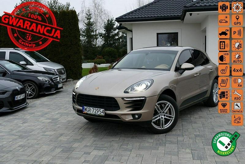 Żółtozłoty Używany 2017 Porsche Macan S SUV | 97 500 zł - Obraz 1/4