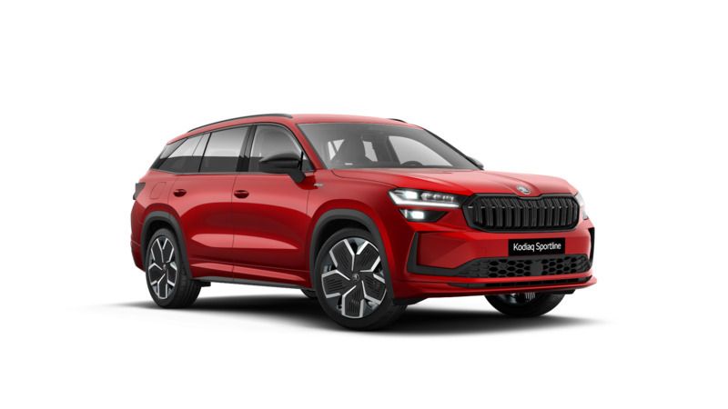 Czerwień velvet metalizowany Nowe 2025 Skoda Kodiaq SportLine SUV | 265 650 zł (Uczciwa cena) - Obraz 1/4