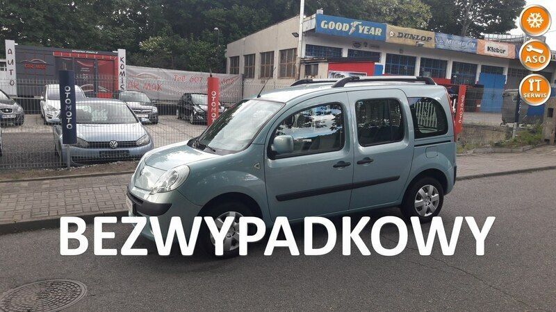 Niebieski jasny (metalik) Używany 2008 Renault Kangoo Privilege Minivan | 21 999 zł (Uczciwa cena) - Obraz 1/4