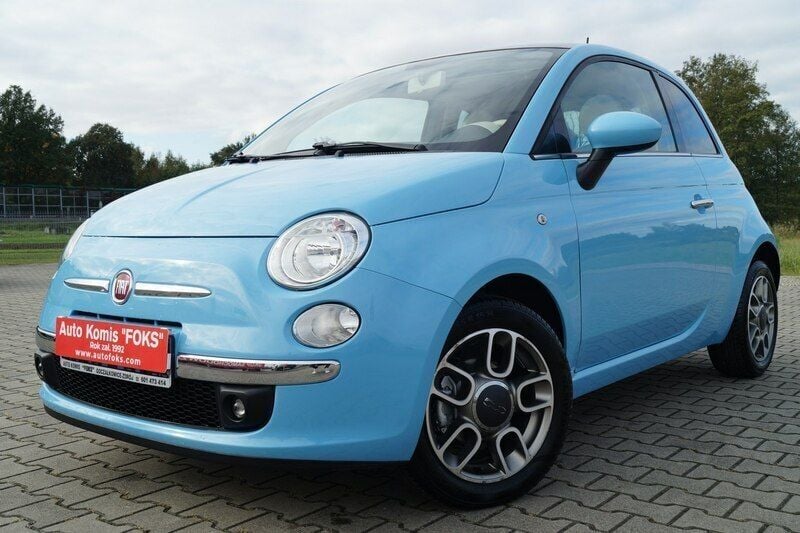 Niebieski jasny (metalik) Używany 2013 Fiat 500 Lounge Hatchback | 31 900 zł (Uczciwa cena) - Obraz 1/4