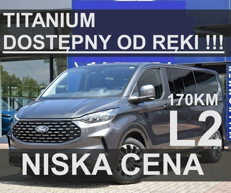 Szary (metalik) Nowe 2024 Ford Tourneo Custom Titanium Minivan | 264 900 zł (Uczciwa cena) - Obraz 1/4