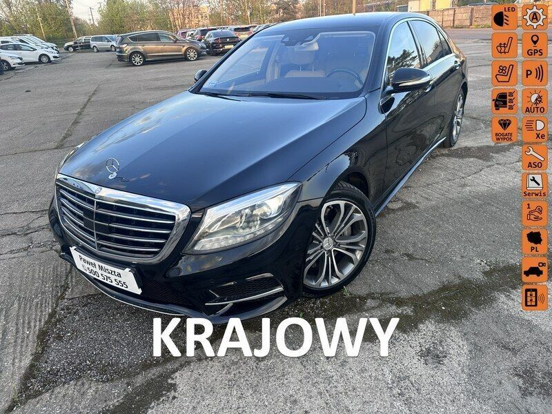 Czarny (metalik) Używany 2014 Mercedes S500 Sedan/Limuzyna | 183 900 zł (Uczciwa cena) - Obraz 1/4