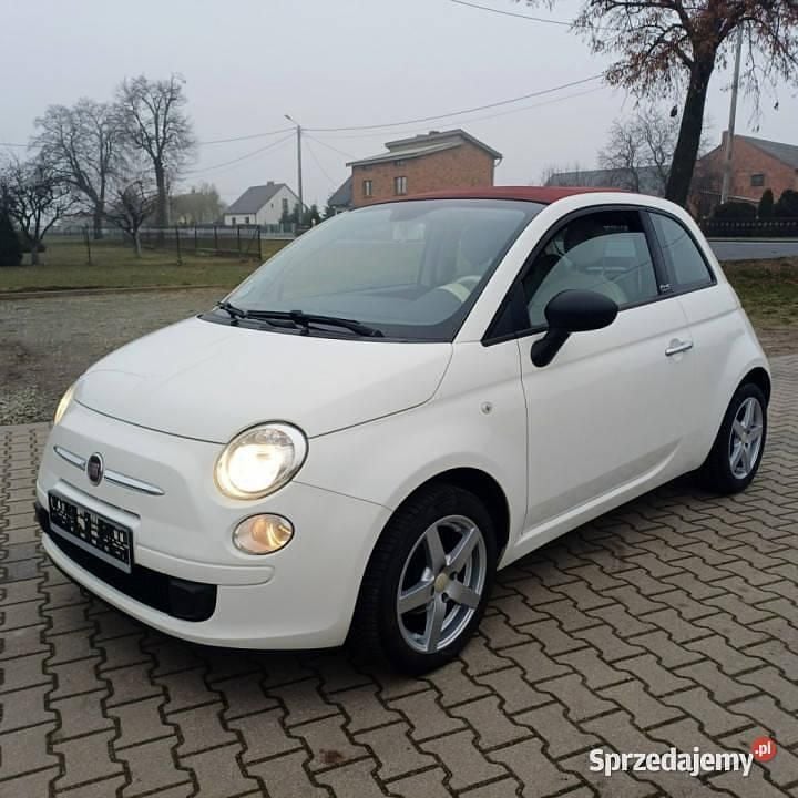 Biały Używany 2013 Fiat 500C Kabriolet | 15 700 zł - Obraz 1/4