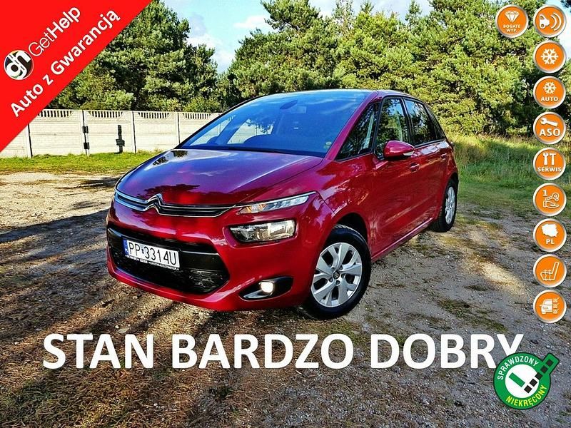 Bordowy Używany 2014 Citroën C4 Picasso Minivan | 23 990 zł - Obraz 1/4