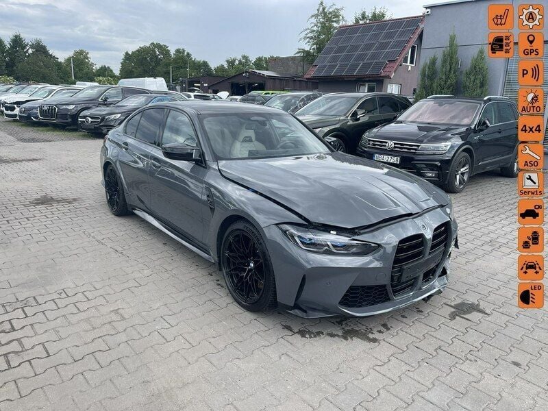 Szary (metalik, perła) Używany 2024 BMW M3 Sedan/Limuzyna | 229 900 zł - Obraz 1/4