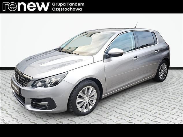 Srebrny (jasnoszary) Używany 2021 Peugeot 308 Allure Hatchback | 54 900 zł (Uczciwa cena) - Obraz 1/4