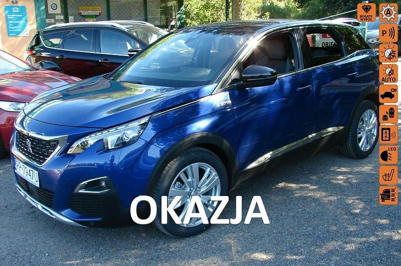 Niebieski Używany 2018 Peugeot 3008 GT-line SUV | 65 000 zł (Uczciwa cena) - Obraz 1/4