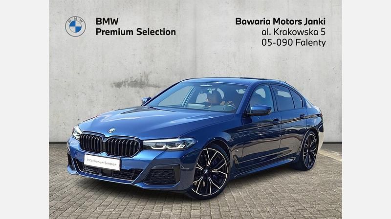 Phytonic blue metallic metalizowany Używany 2022 BMW 530 Shadowline Sedan/Limuzyna | 239 900 zł (Drogi) - Obraz 1/3