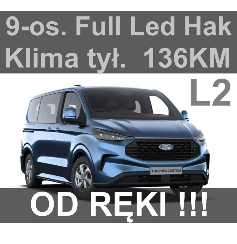 Niebieski Nowe 2025 Ford Transit Custom Trend Sedan/Limuzyna | 171 500 zł (Uczciwa cena) - Obraz 1/4