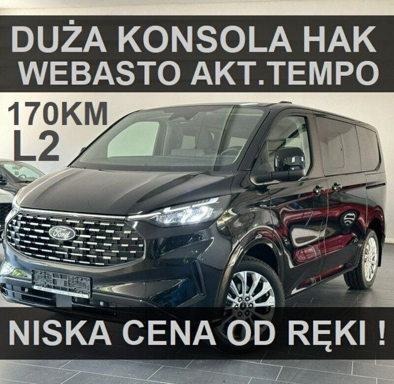 Czarny Nowe 2024 Ford Tourneo Custom Titanium Minivan | 282 531 zł (Drogi) - Obraz 1/4