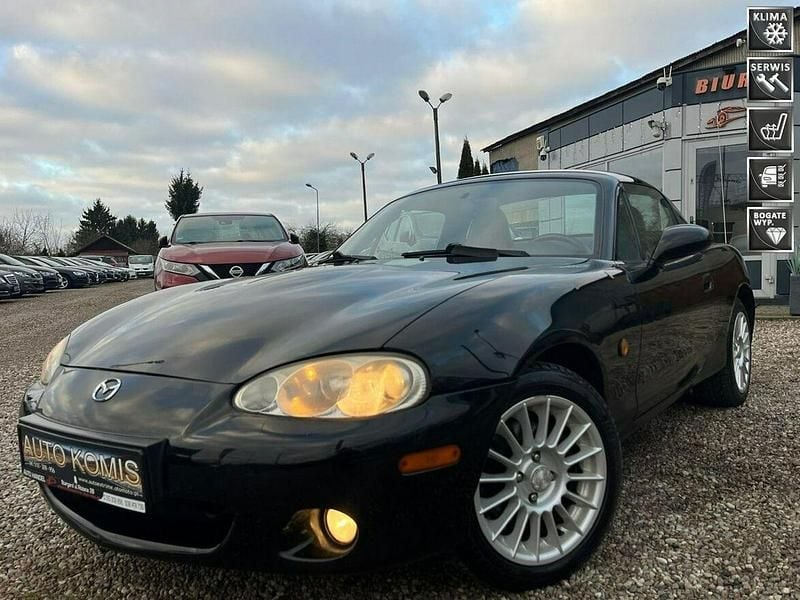 Czarny Używany 2004 Mazda MX5 Kabriolet | 19 800 zł - Obraz 1/4