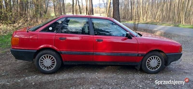 Czerwony Używany 1991 Audi 80 Sedan/Limuzyna | 8400 zł - Obraz 1/4
