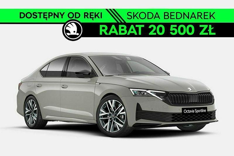 Szary Nowe 2025 Skoda Octavia SportLine Sedan/Limuzyna | 169 600 zł (Dobra cena) - Obraz 1/4