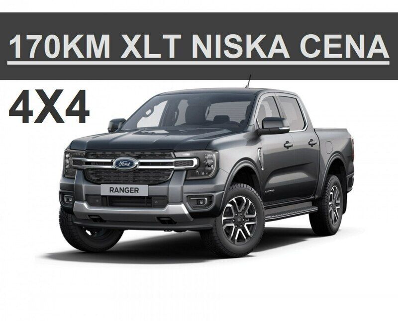 Szary Nowe 2024 Ford Ranger XLT Pickup | 178 350 zł (Dość drogi) - Obraz 1/3