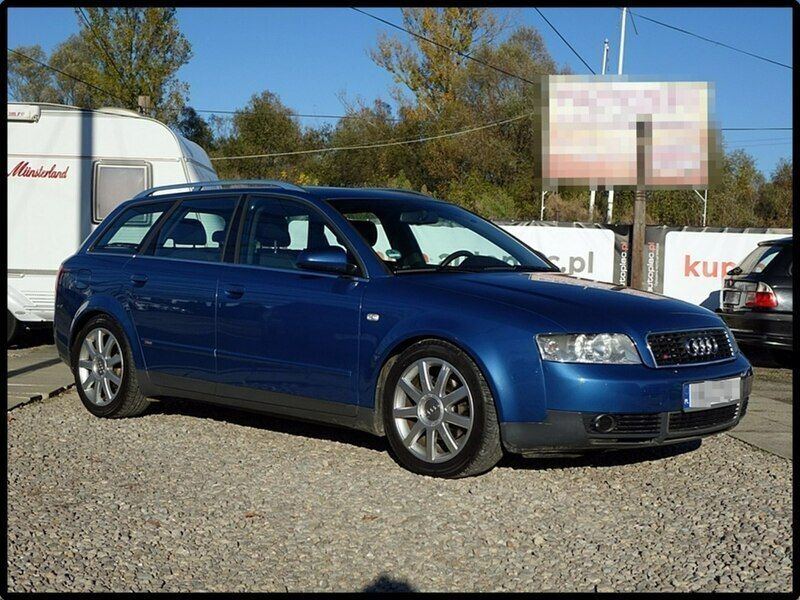 Niebieski (metalik) Używany 2003 Audi A4 S-Line Kombi | 16 999 zł (Drogi) - Obraz 1/4