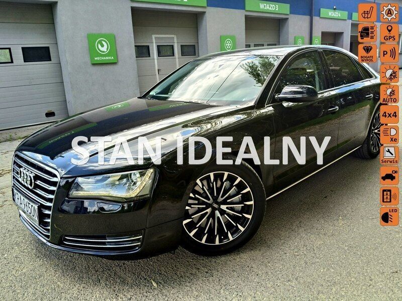Czarny (metalik) Używany 2011 Audi A8 Sedan/Limuzyna | 79 500 zł - Obraz 1/4