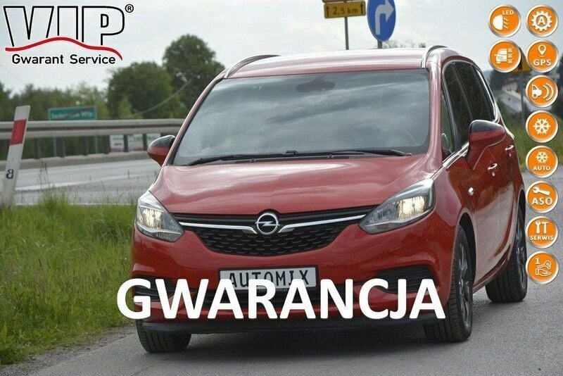 Czerwony Używany 2017 Opel Zafira Minivan | 53 300 zł (Dość drogi) - Obraz 1/4