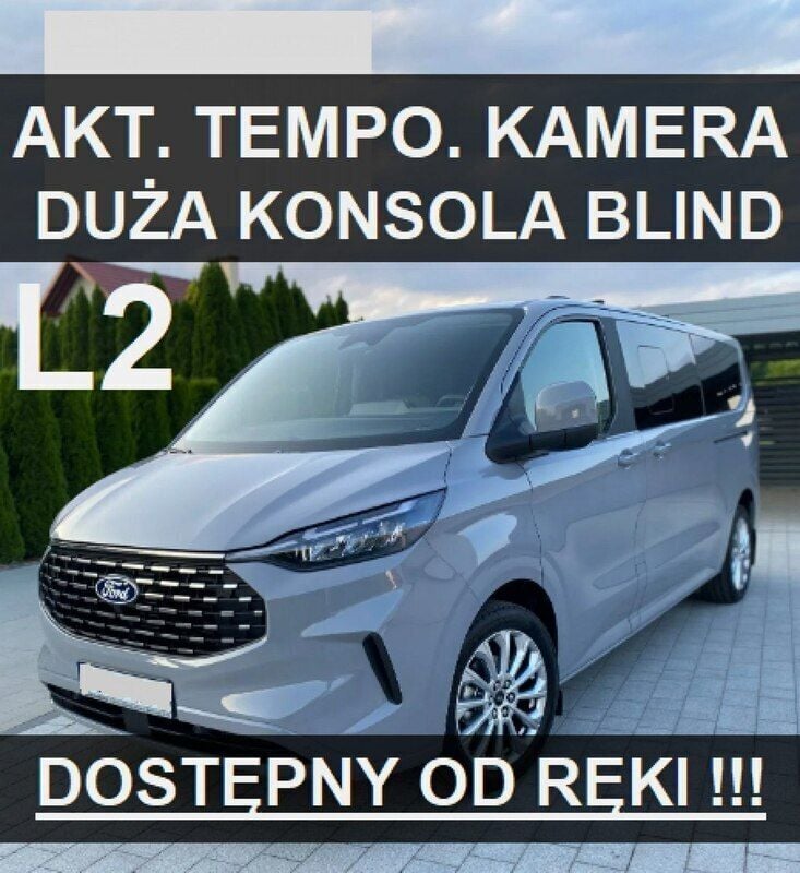Szary Nowe 2024 Ford Tourneo Custom Titanium Minivan | 238 620 zł (Super Cena) - Obraz 1/4