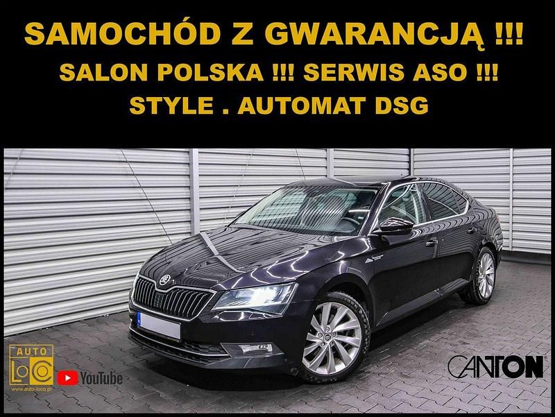 Czarny (metalik) Używany 2016 Skoda Superb Sedan/Limuzyna | 49 888 zł (Super Cena) - Obraz 1/4