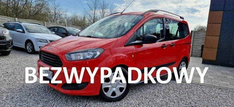 Czerwony Używany 2016 Ford Tourneo Courier Minivan | 24 900 zł (Dobra cena) - Obraz 1/4